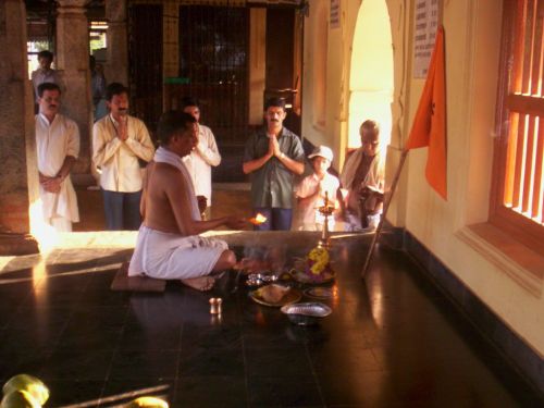 Worship of Dharma Dhwaja at the beginning of Rally